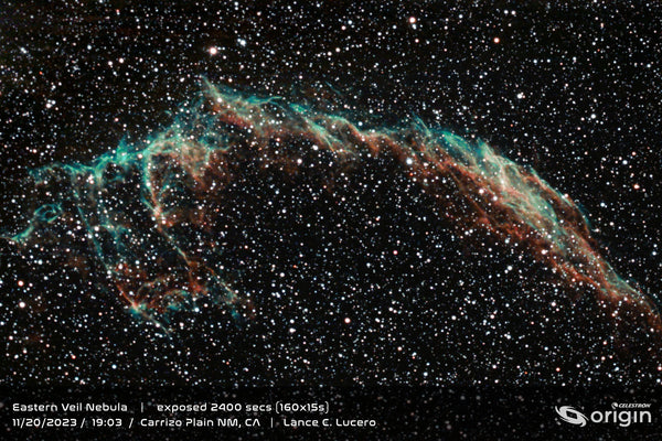 Celestron Origin Intelligent Home Observatory Telescope - Sample Image Veil Nebula | Celestron Origin Intelligent Home Observatory Telescope (12099)