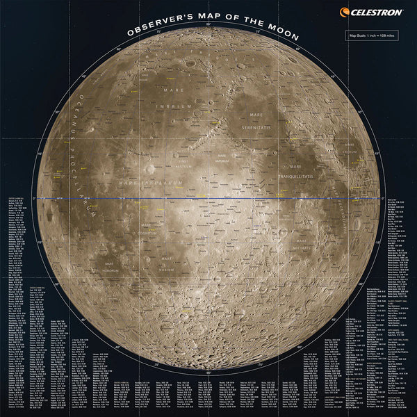 Carte de la Lune pour les observateurs | 93704 | Carte de la Lune pour les observateurs | 93704