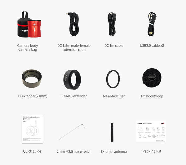 ZWO ASI585MC Air Wireless Smart Cooled Colour Camera (ASI585MC-AIR) | ZWO ASI585MC Air Wireless Smart Cooled Colour Camera (ASI585MC-AIR)