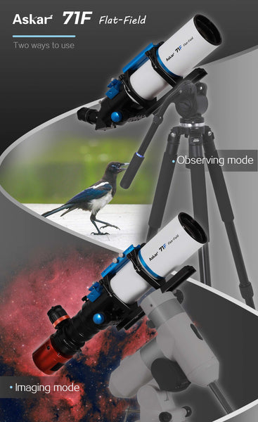 Télescope réfracteur à champ plat Askar 71F et longue-vue | ASKAR-71F | Télescope réfracteur à champ plat Askar 71F et longue-vue | ASKAR-71F