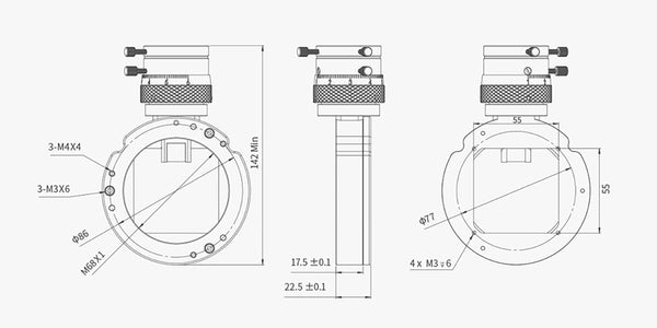 Guideur hors axe ZWO pour mini caméras ASI (ZWO-OAG-L) | Guideur hors axe ZWO pour mini caméras ASI (ZWO-OAG-L)