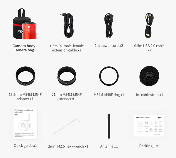 ZWO ASI2600MM Air Wireless Smart Cooled Mono Camera (ASI2600MM-AIR) | ZWO ASI2600MM Air Wireless Smart Cooled Mono Camera (ASI2600MM-AIR)