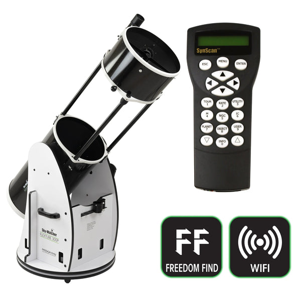 Sky-Watcher Flextube 300P 12" Synscan Goto Collapsible Dobsonian Telescope (S11820) - All-Star Telescope Canada - For All Things Astro, Binoculars, and Science | Sky-Watcher Flextube 300P 12" SynScan GoTo Télescope Dobson Pliable (S11820)