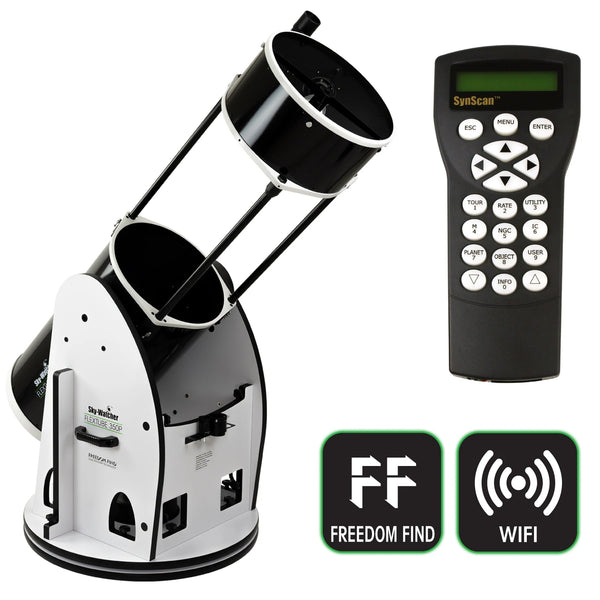 Sky-Watcher Flextube 350P Synscan Goto Collapsible Dobsonian (S11830) - All-Star Telescope Canada - For All Things Astro, Binoculars, and Science | Sky-Watcher Flextube 350P SynScan GoTo Collapsible Dobsonian (S11830)