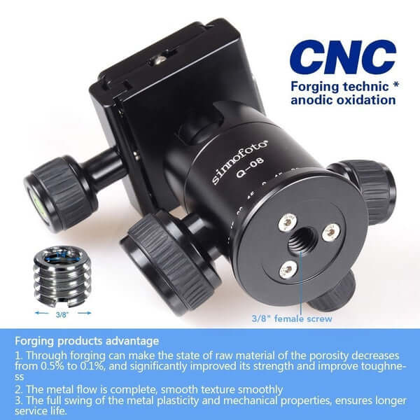 Sinnofoto Q08 Ball Head (B01Fjiqxqw) - All-Star Telescope Canada - For All Things Astro, Binoculars, And Science | Sinnofoto Q08 Ball Head (B01FJIQXQW)