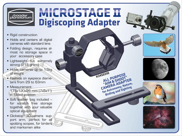 Baader Planetarium Clickstop Digital Camera Adapter/ Microstage II - 2450330 Available At All-Star Telescope | Adaptateur pour appareil photo numérique Baader Planetarium Clickstop/Microstage II - 2450330