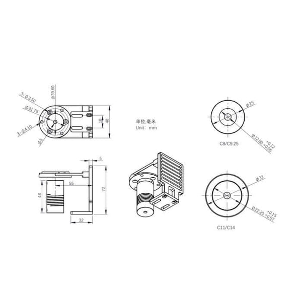 Zwo Eaf Bracket For Celestron C8 And C9.25 (Zwo-Eaf-C8-C925) - All-Star Telescope Canada - For All Things Astro, Binoculars, And Science | Support ZWO EAF pour Celestron C8 et C9.25 (ZWO-EAF-C8-C925)