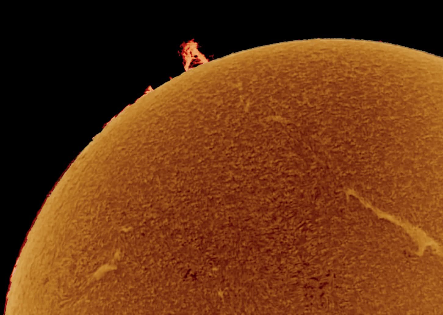 Recent Solar Prominence Triple APOD - July 9, 2025: Solar Surface Prominence by Robert Gaudet ...
