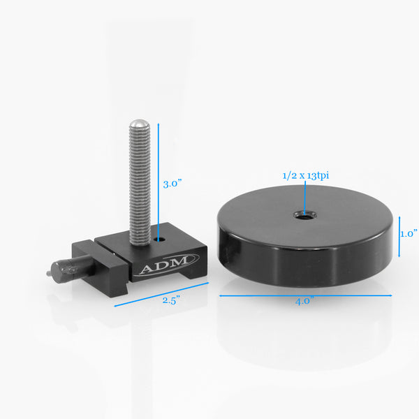 Accessoires ADM VCW-S - Contrepoids série V avec tige filetée de 3" (VCW-S) | Accessoires ADM VCW-S - Contrepoids série V avec tige filetée de 3" (VCW-S)