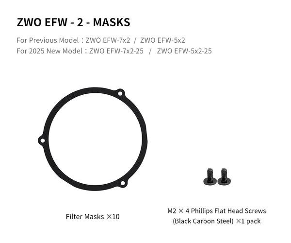 ZWO Filter Wheel Masks | ZWO Filter Wheel Masks
