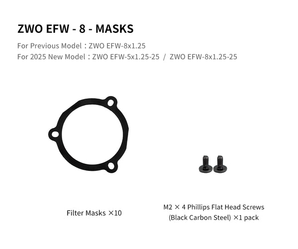ZWO Filter Wheel Masks | ZWO Filter Wheel Masks