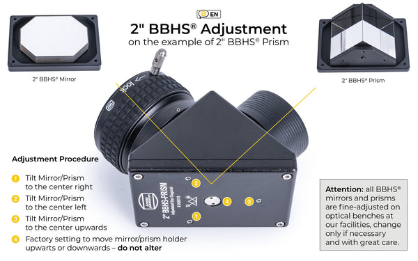 Baader 2" BBHS® Mirror – Adjustable Star Diagonal | 2456105 | Baader 2" BBHS® Mirror – Adjustable Star Diagonal | 2456105