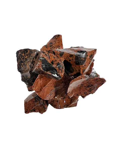 Mecca or Mahogany Obsidian Rough Specimens | Bulk Rock Tumbling Rough - Mecca Mahogany Obsidian