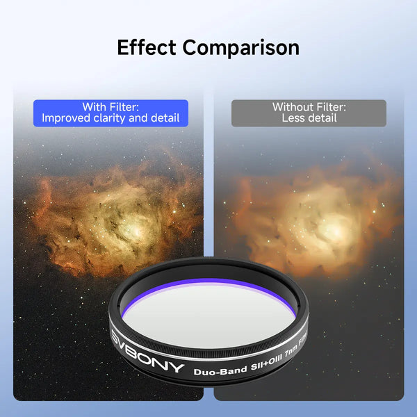 SVBONY SV220 Dual Band 7nm H-Alpha & OIII Filter 1.25" Mounted | W9172A | SVBONY SV220 Dual Band 7nm H-Alpha & OIII Filter 1.25" Mounted | W9172A