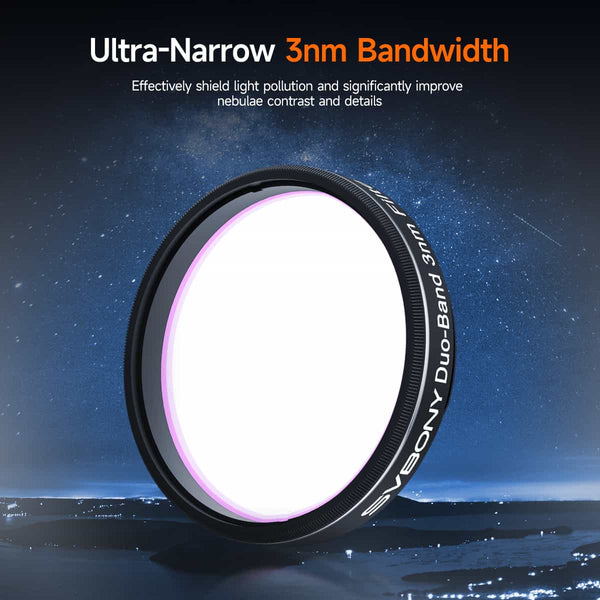 SVBONY SV220 Dual Band 3nm H-Alpha & OIII Filter 1.25" Mounted | W9198A | SVBONY SV220 Dual Band 3nm H-Alpha & OIII Filter 1.25" Mounted | W9198A