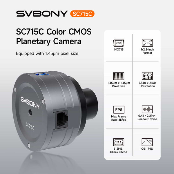 SVBONY SC715C Color Planetary Camera IMX715 USB3.0 | W9305A | SVBONY SC715C Color Planetary Camera IMX715 USB3.0 | W9305A