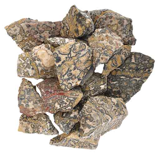 Yellow Leopardskin Jasper Rough Specimens | Bulk Rock Tumbling Rough - Yellow Leopardskin Jasper