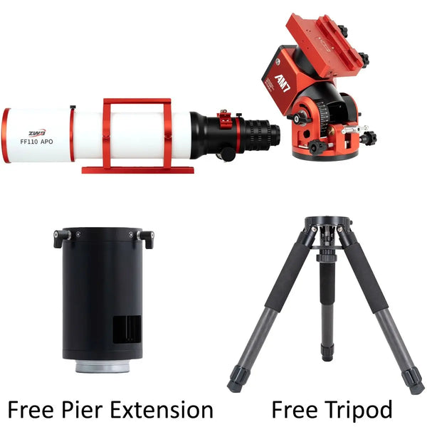 ZWO FF110 APO Refractor w/ AM7 Mount w/ FREE TC40 Tripod + 200mm Pier Extension | ZWO FF110 APO Refractor w/ AM7 Mount w/ FREE TC40 Tripod + 200mm Pier Extension