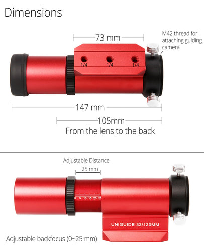 William Optics Slide-Base UniGuide 32mm Scope (M-G32PB) – All-Star  Telescope Canada